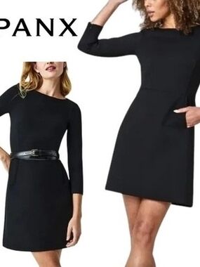 SPANX  Classic Black Perfect Shift Dress Nwt